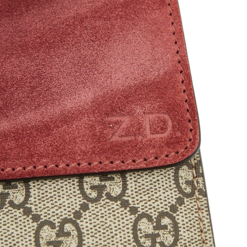 Gucci GG Supreme Blue Mus Dionysus Chain Shoulder Bag Beige Red Suede — view 8