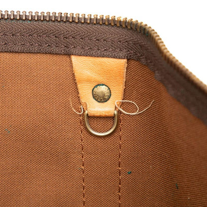 Louis Vuitton Monogram Keepall 45 Boston Bag Brown Leather — view 4