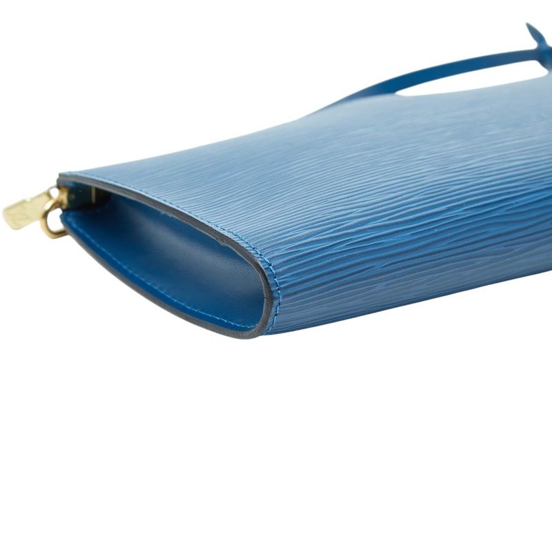 Louis Vuitton Epi Pochette Handbag Pouch Toledo Blue Leather — view 5