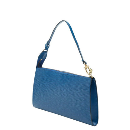 Louis Vuitton Epi Pochette Handbag Pouch Toledo Blue Leather — view 2