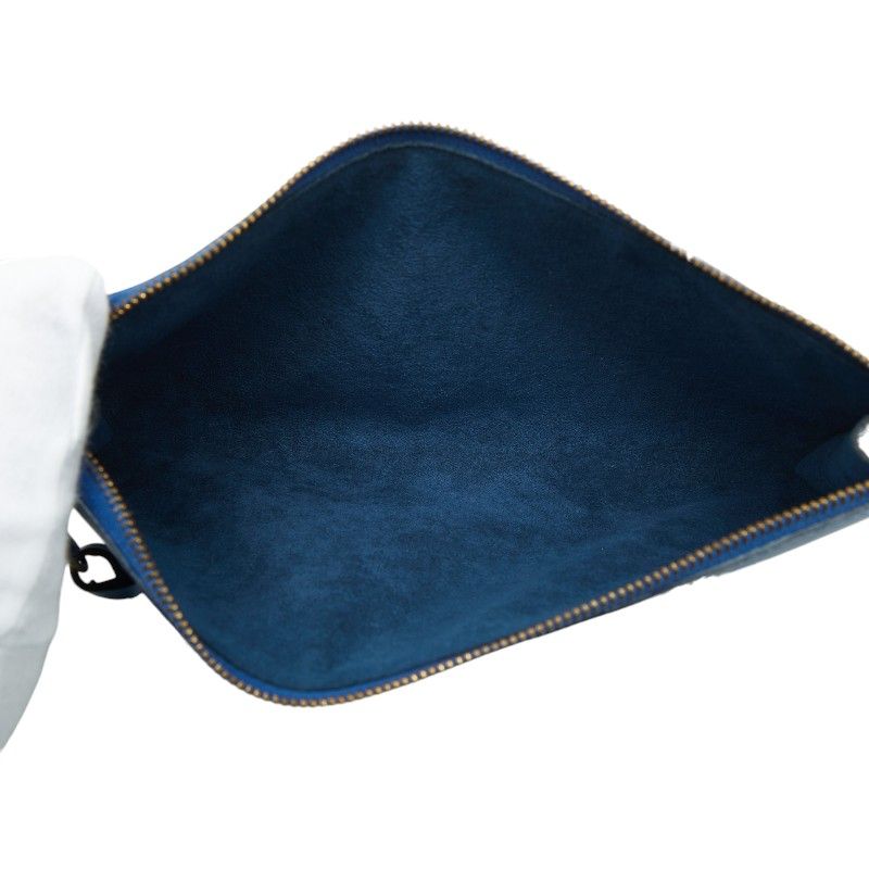 Louis Vuitton Epi Pochette Handbag Pouch Toledo Blue Leather — view 6
