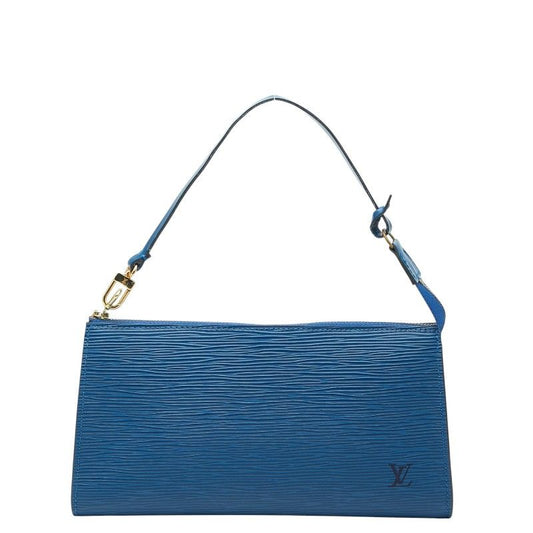 Louis Vuitton Epi Pochette Handbag Pouch Toledo Blue Leather