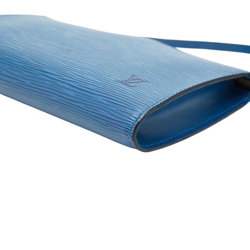 Louis Vuitton Epi Pochette Handbag Pouch Toledo Blue Leather — view 4