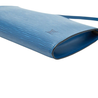 Louis Vuitton Epi Pochette Handbag Pouch Toledo Blue Leather — view 4