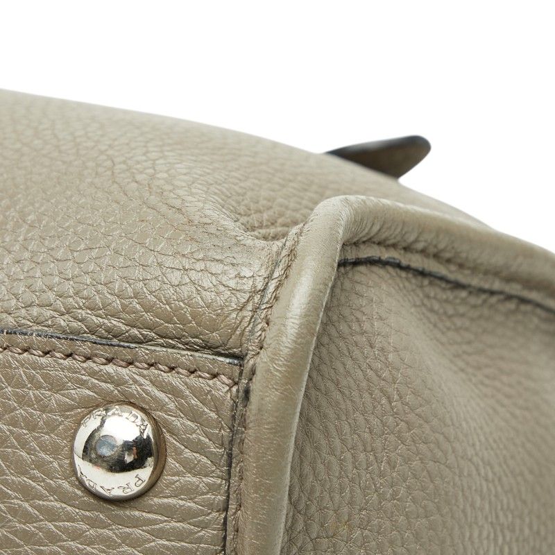 Prada 2-Way Shoulder Bag Gray Leather — view 4