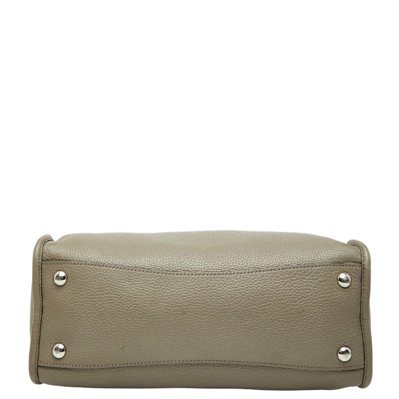 Prada 2-Way Shoulder Bag Gray Leather — view 3