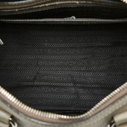Prada 2-Way Shoulder Bag Gray Leather — view 9