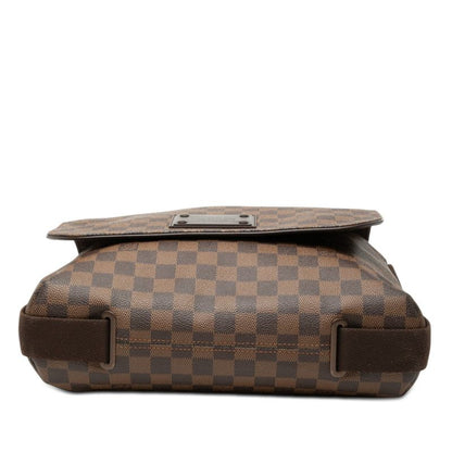 Louis Vuitton Damier Brooklyn MM Crossbody Shoulder Bag Brown Leather — view 3