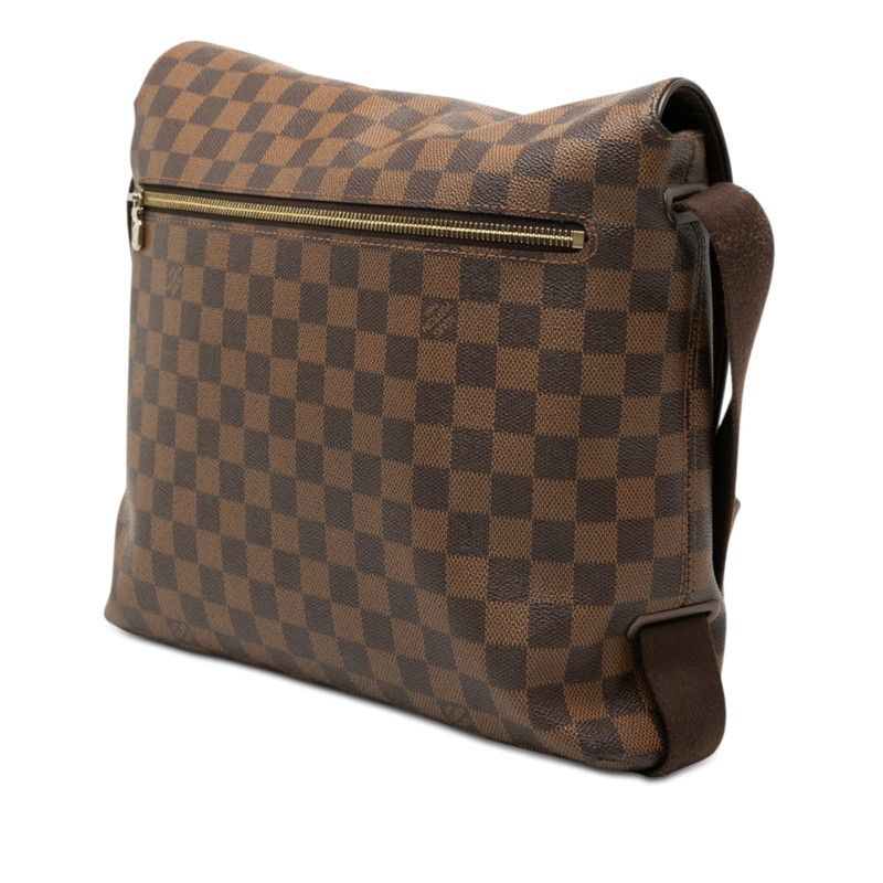 Louis Vuitton Damier Brooklyn MM Crossbody Shoulder Bag Brown Leather — view 2