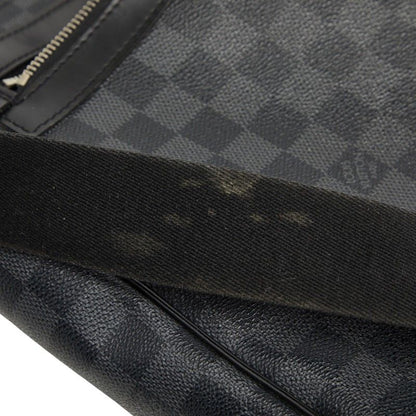 Louis Vuitton Damier Graphite Daniel MM Shoulder Bag Black Leather — view 8