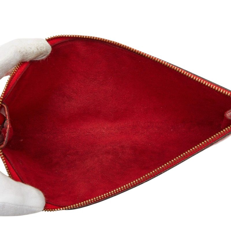 Louis Vuitton Epi Pochette Pouch Case Castilian Red Leather — view 6