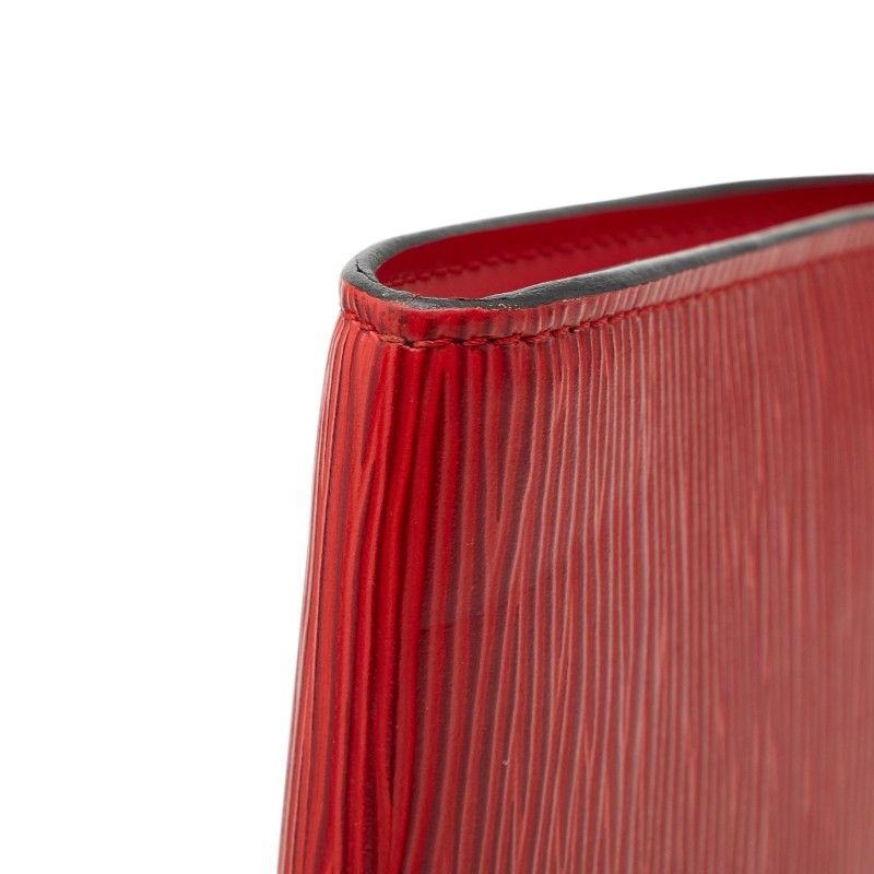 Louis Vuitton Epi Pochette Pouch Case Castilian Red Leather — view 5