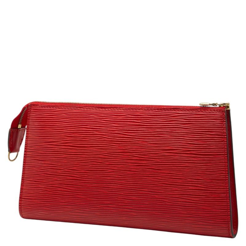 Louis Vuitton Epi Pochette Pouch Case Castilian Red Leather — view 2