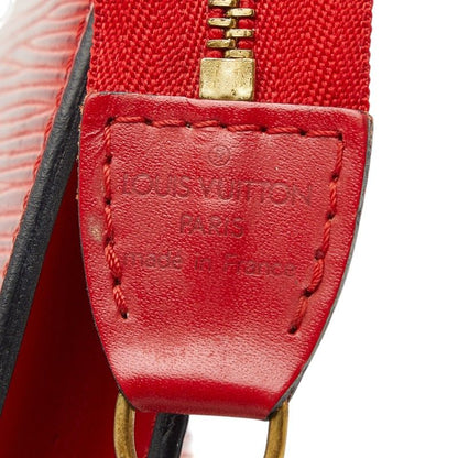 Louis Vuitton Epi Pochette Pouch Case Castilian Red Leather — view 7