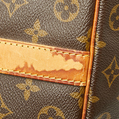 Louis Vuitton Monogram Keepall Bandouliere 60 Boston Bag 2-Way Brown Leather — view 8