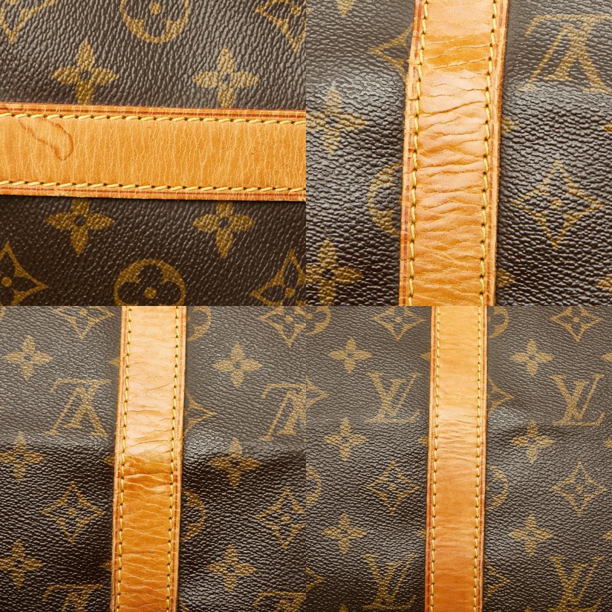 Louis Vuitton Monogram Keepall Bandouliere 60 Boston Bag 2-Way Brown Leather — view 9