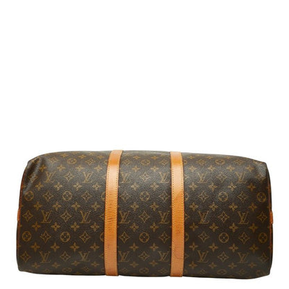 Louis Vuitton Monogram Keepall Bandouliere 60 Boston Bag 2-Way Brown Leather — view 3