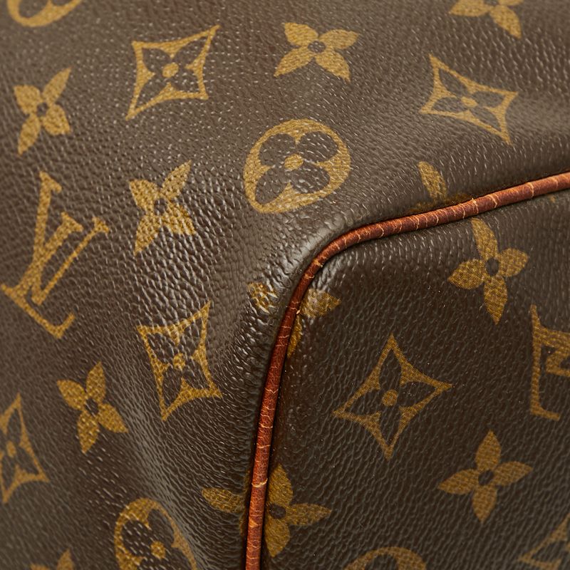 Louis Vuitton Monogram Keepall Bandouliere 60 Boston Bag 2-Way Brown Leather — view 4