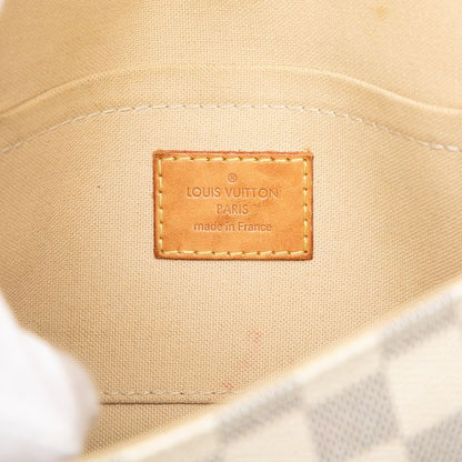 Louis Vuitton Damier Azur Favorite MM Chain 2-Way Shoulder Bag White Leather — view 5