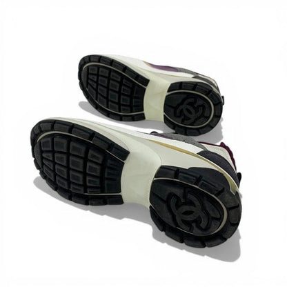 Chanel Sneakers Suede Leather Fabric Multicolor Mesh CC Logo — view 6