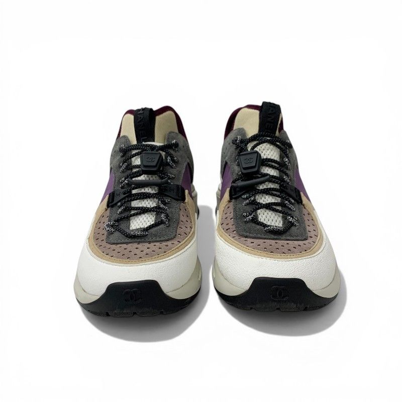 Chanel Sneakers Suede Leather Fabric Multicolor Mesh CC Logo — view 2
