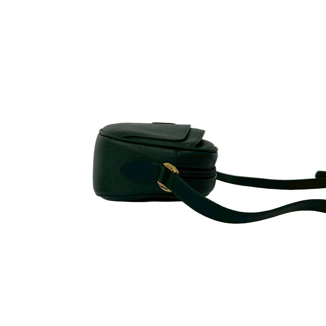 Gucci Vintage GG Logo Leather Shoulder Bag Pochette Crossbody Green — view 6