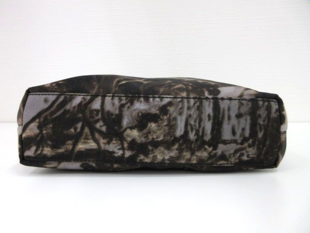 Prada Mini Tote Gray Brown Landscape Painting Nylon Leather — view 4