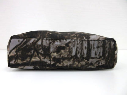 Prada Mini Tote Gray Brown Landscape Painting Nylon Leather — view 4