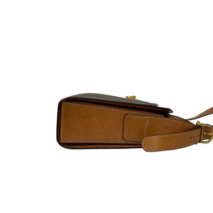 Celine Vintage Magadham Blason Triomphe Pattern Logo Ring Leather Shoulder — view 6