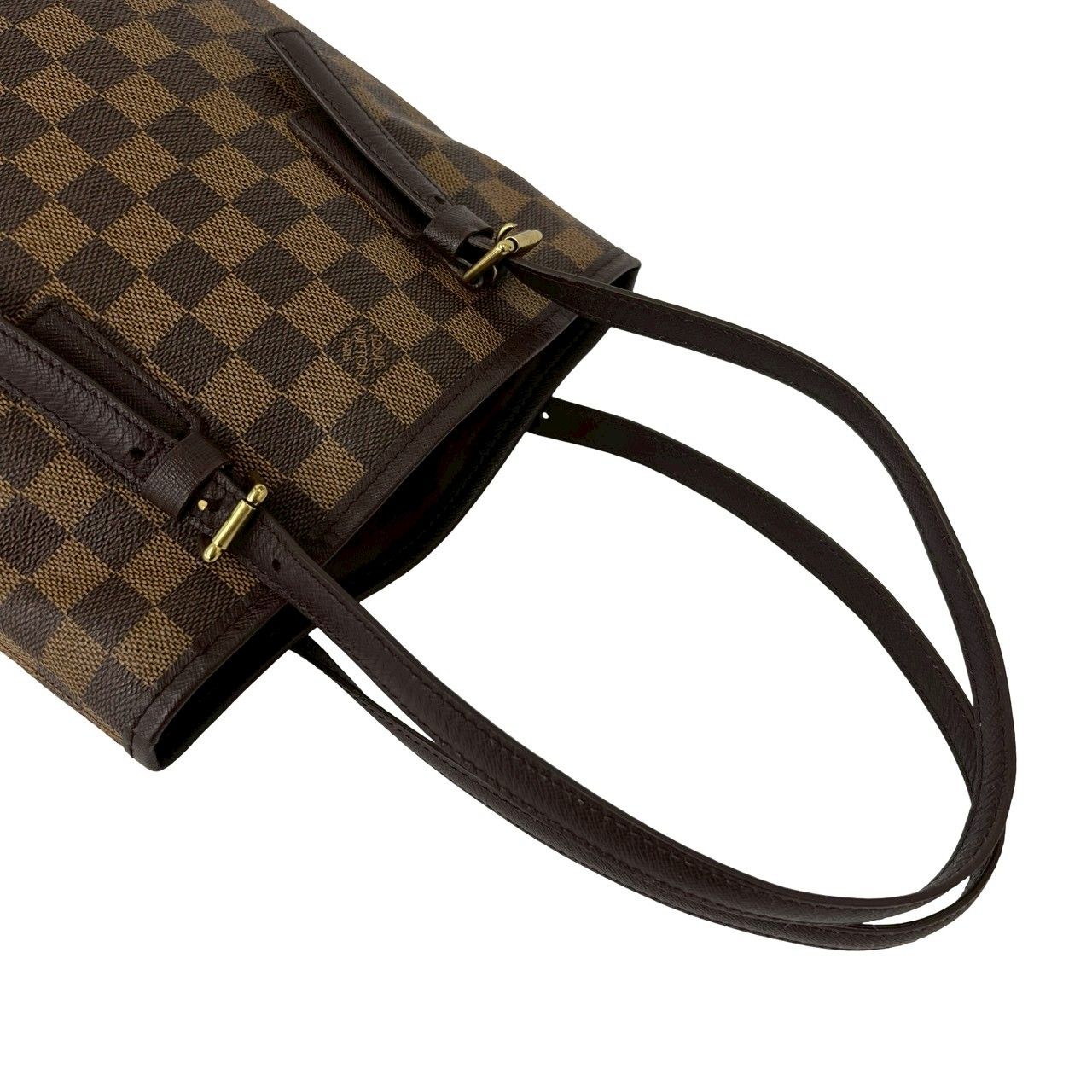 Louis Vuitton Vintage Marais Damier Leather Handbag Mini Tote Brown — view 4