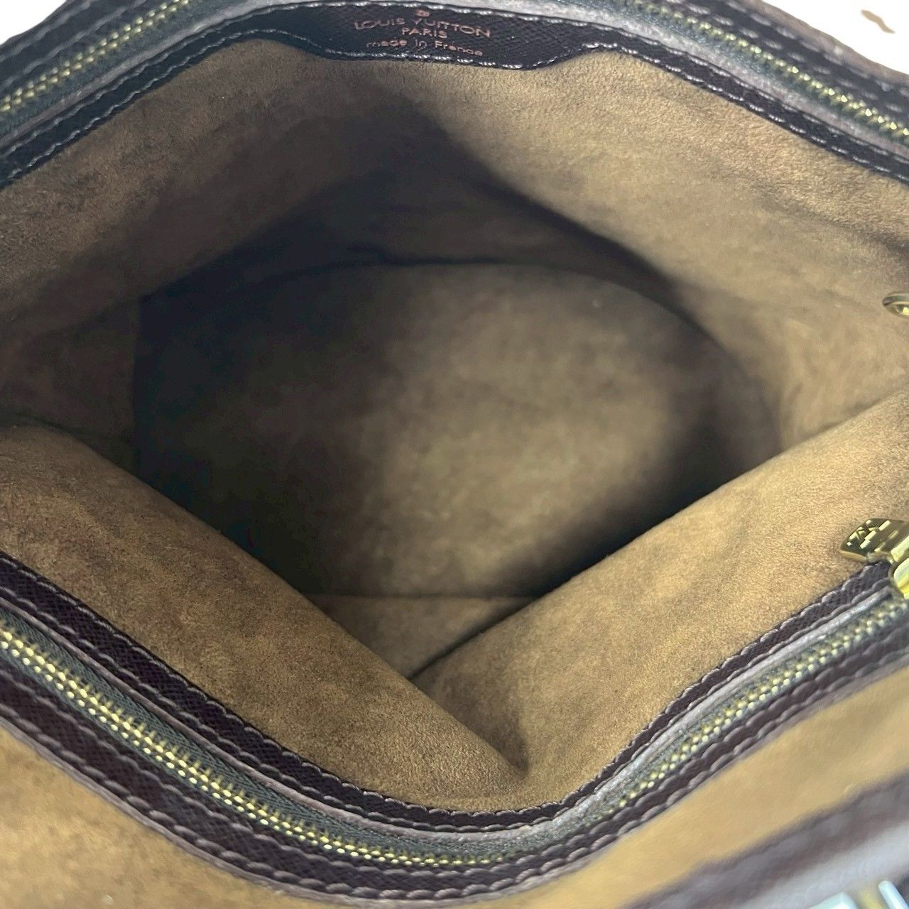 Louis Vuitton Vintage Marais Damier Leather Handbag Mini Tote Brown — view 9