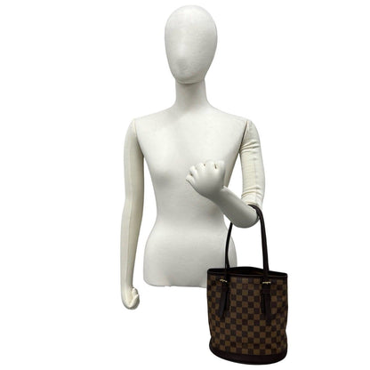 Louis Vuitton Vintage Marais Damier Leather Handbag Mini Tote Brown — view 2