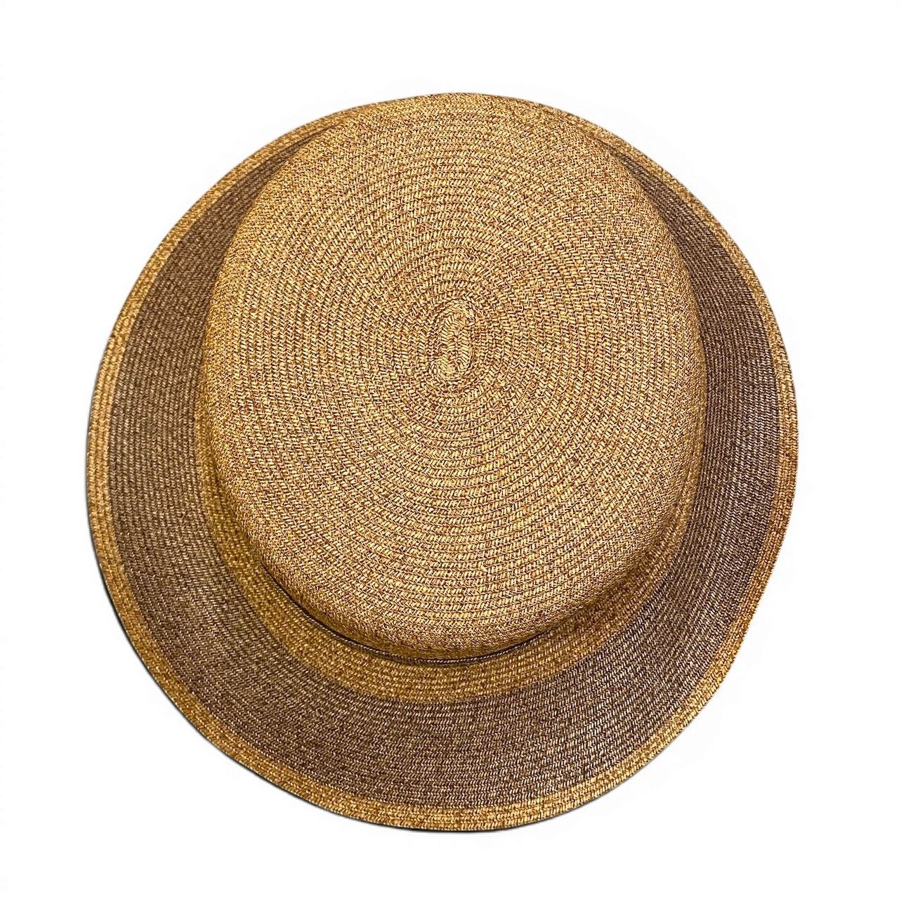 Hermes Motsch Pour Vintage Paper Straw Hat 57 Beige — view 5
