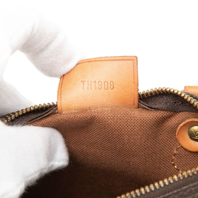 Louis Vuitton Monogram Mini Speedy 2-Way Shoulder Bag Brown Leather — view 5