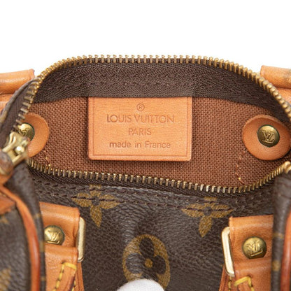 Louis Vuitton Monogram Mini Speedy 2-Way Shoulder Bag Brown Leather — view 6