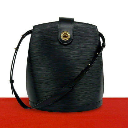 Louis Vuitton Vintage Cluny Epi Leather Shoulder Bag Crossbody Black Noir