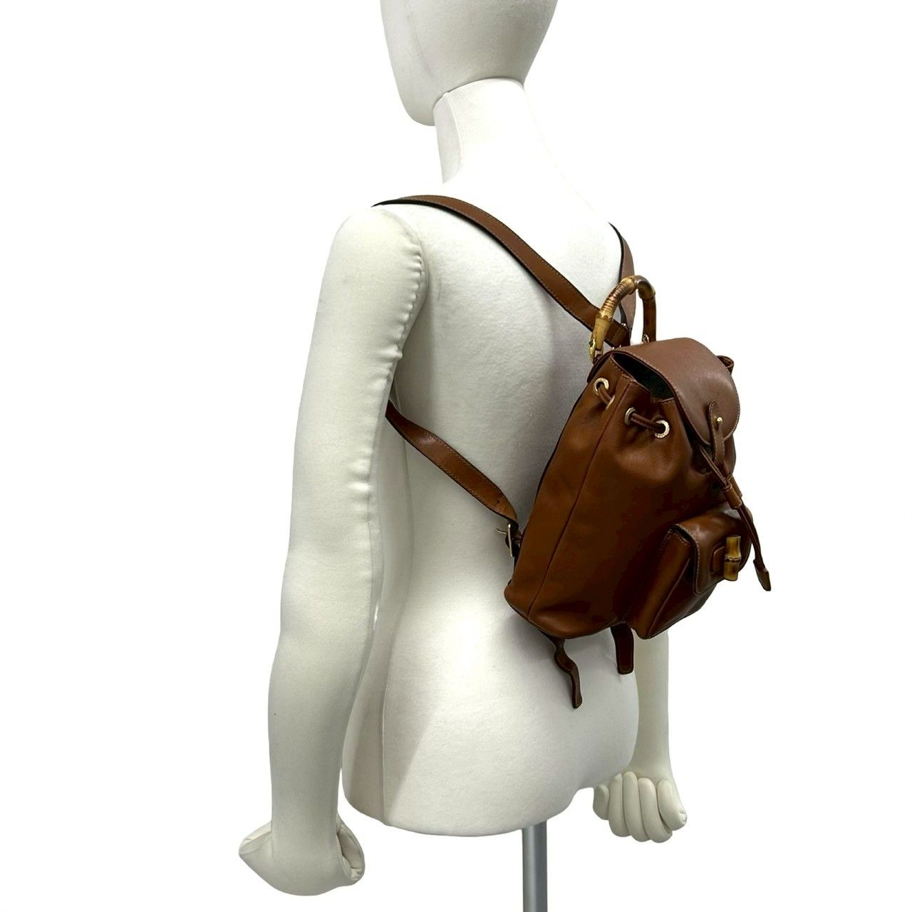 Gucci Vintage Bamb Leather Mini Backpack Brown — view 2