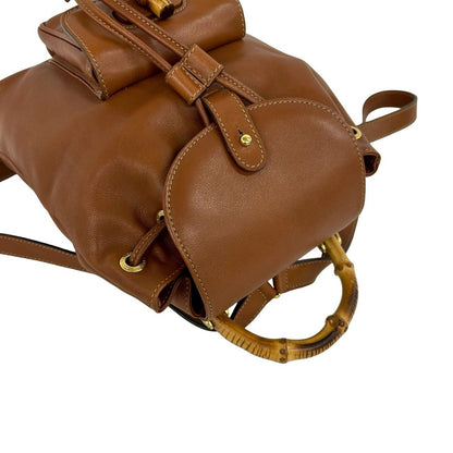 Gucci Vintage Bamb Leather Mini Backpack Brown — view 4