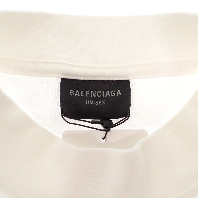 Balenciaga Oversize T-Shirt Champs Elysees 2 Short Sleeve Cotton White