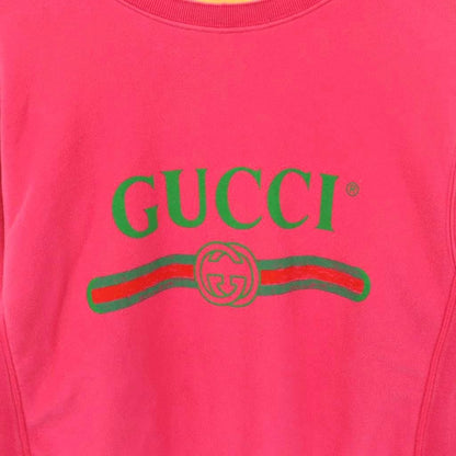 Gucci Vintage Logo Print Sweatshirt S Pink — view 3
