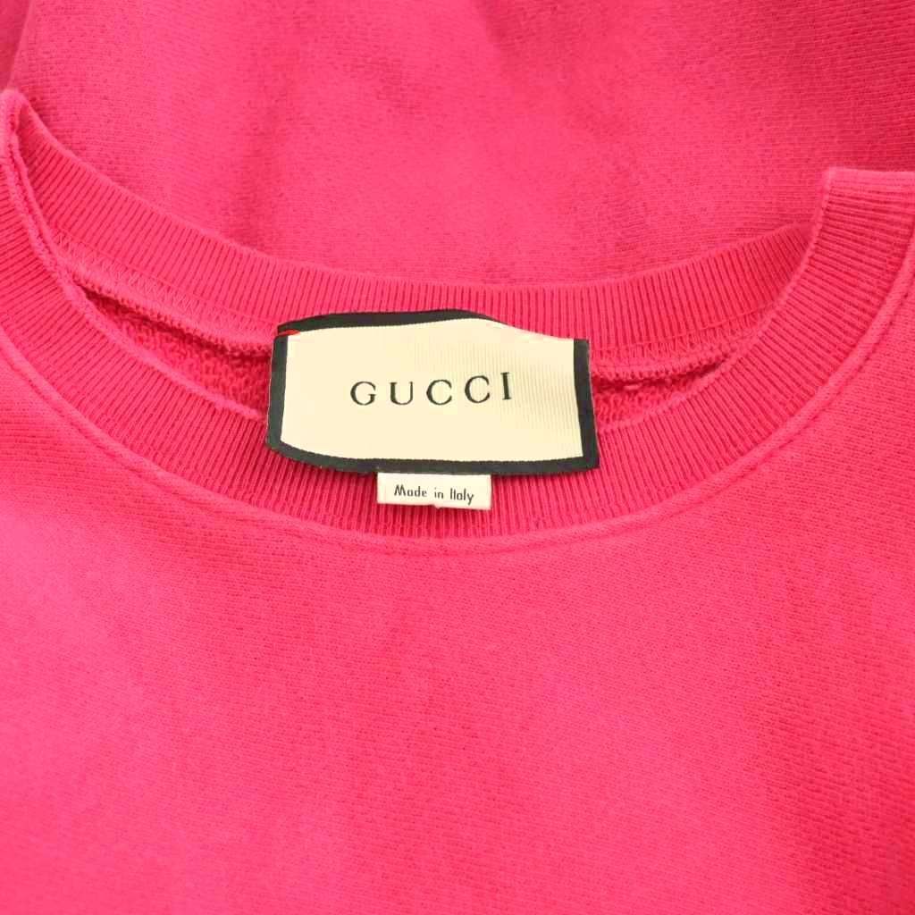 Gucci Vintage Logo Print Sweatshirt S Pink — view 5