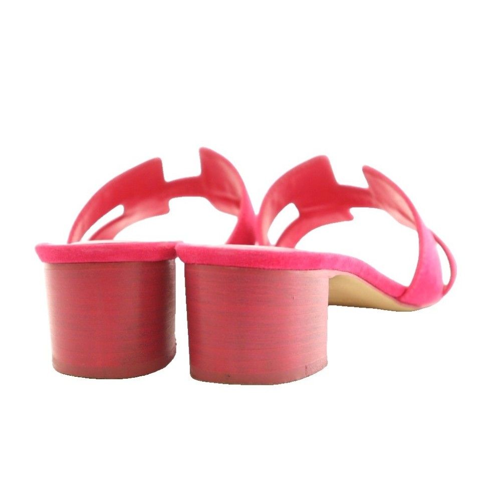 Hermes Oasis Sandals Logo 36 Shocking Pink — view 5