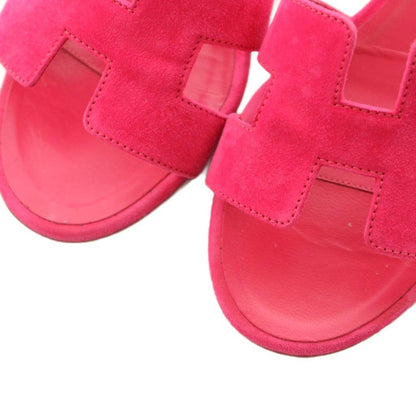 Hermes Oasis Sandals Logo 36 Shocking Pink — view 3