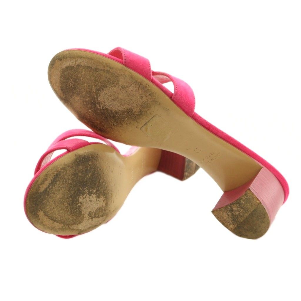 Hermes Oasis Sandals Logo 36 Shocking Pink — view 6