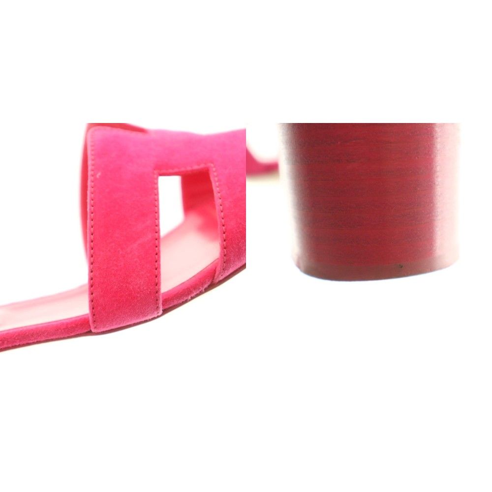 Hermes Oasis Sandals Logo 36 Shocking Pink — view 9