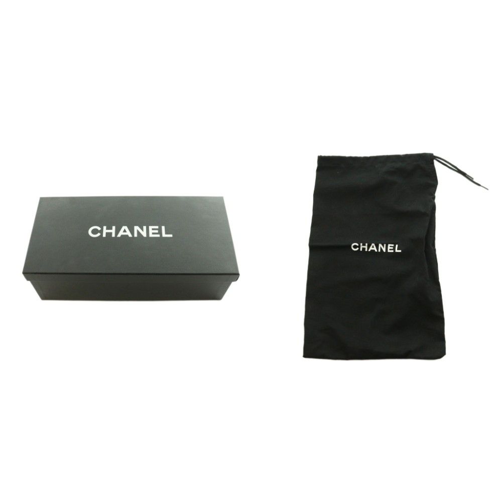 Chanel Camellia Thong Sandals 36 Black — view 7