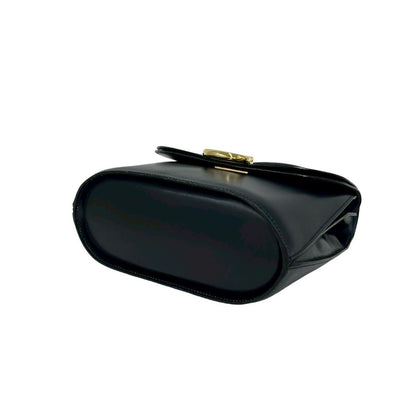 Celine Vintage Logo Gold Leather Handbag Mini Tote Black — view 8