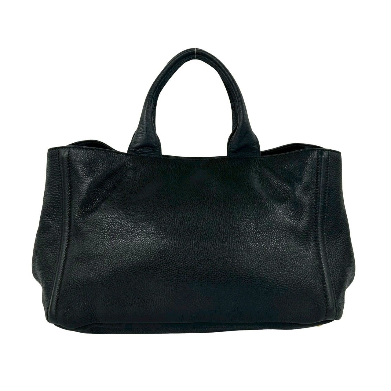 Prada Canapa Leather Boston Bag Tote Black — view 3