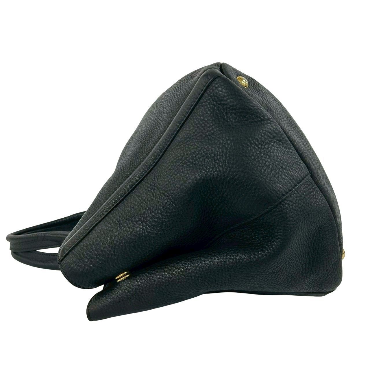 Prada Canapa Leather Boston Bag Tote Black — view 5