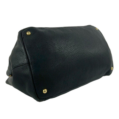 Prada Canapa Leather Boston Bag Tote Black — view 7